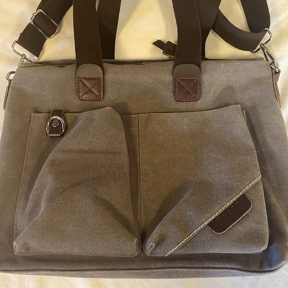 Tolfe Tough Life Brown/ Grey Tote Bag
